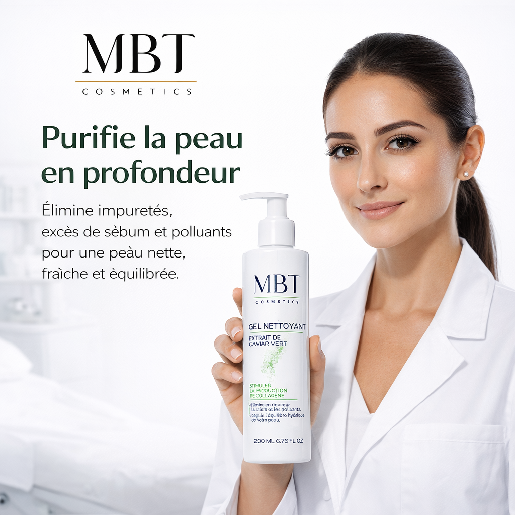 gel nettoyant - caviar vert - nettoyage doux sans irrité le peau