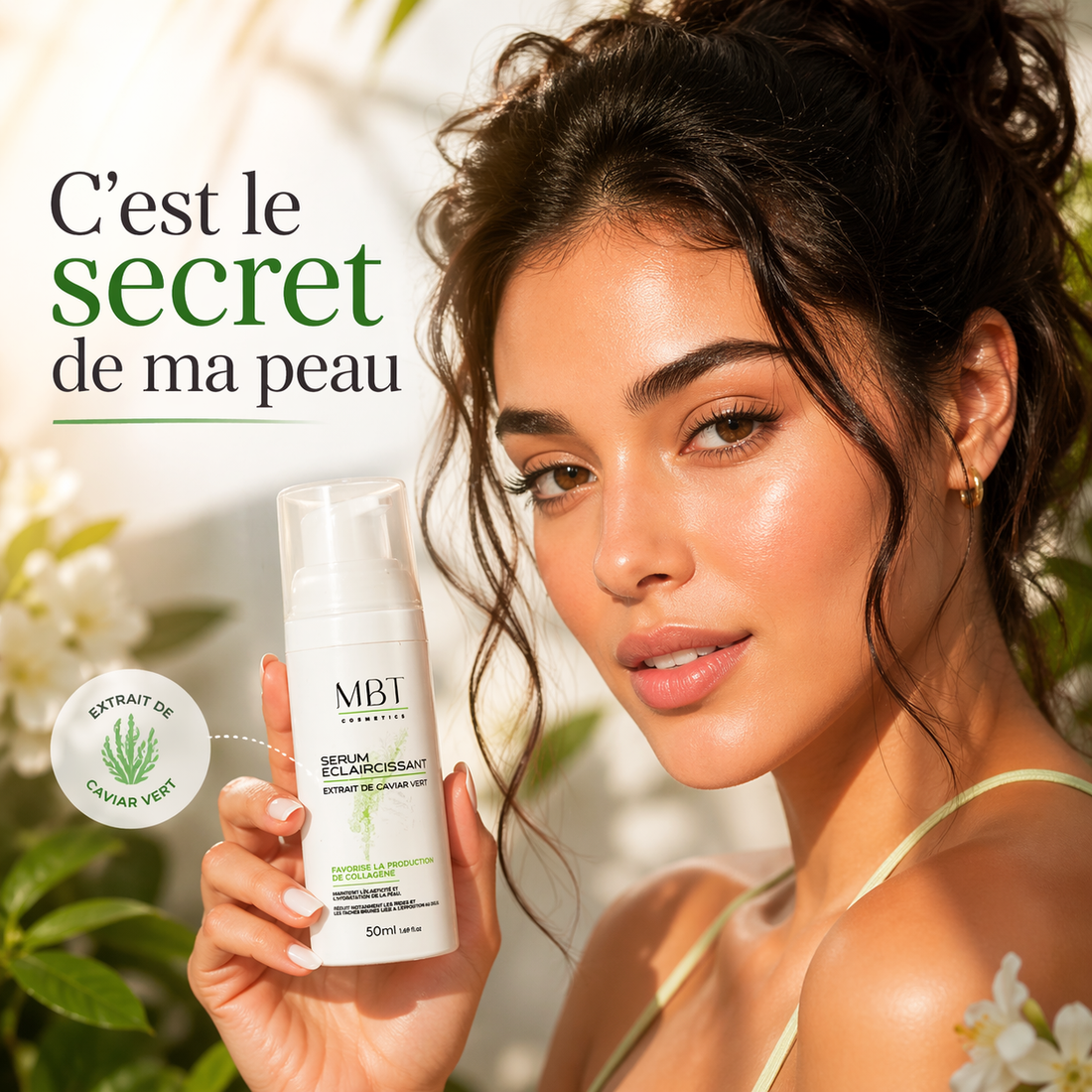 sérum éclaircissant anti imperfections, caviar vert - creme éclaircissante 
